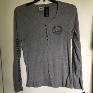 Harley Davidson Button down Henley